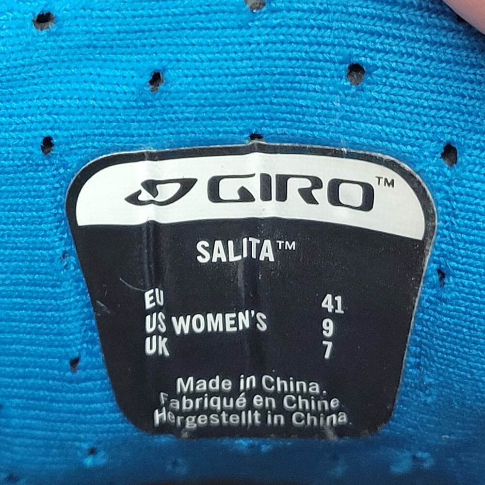 Giro Salita Women's Cycling Shoes Black Blue size 9 - Picture 10 of 10